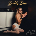 Submissive woman kneeling beside a Daddy Dom, expressing trust, devotion, and the presence of care within BDSM domination